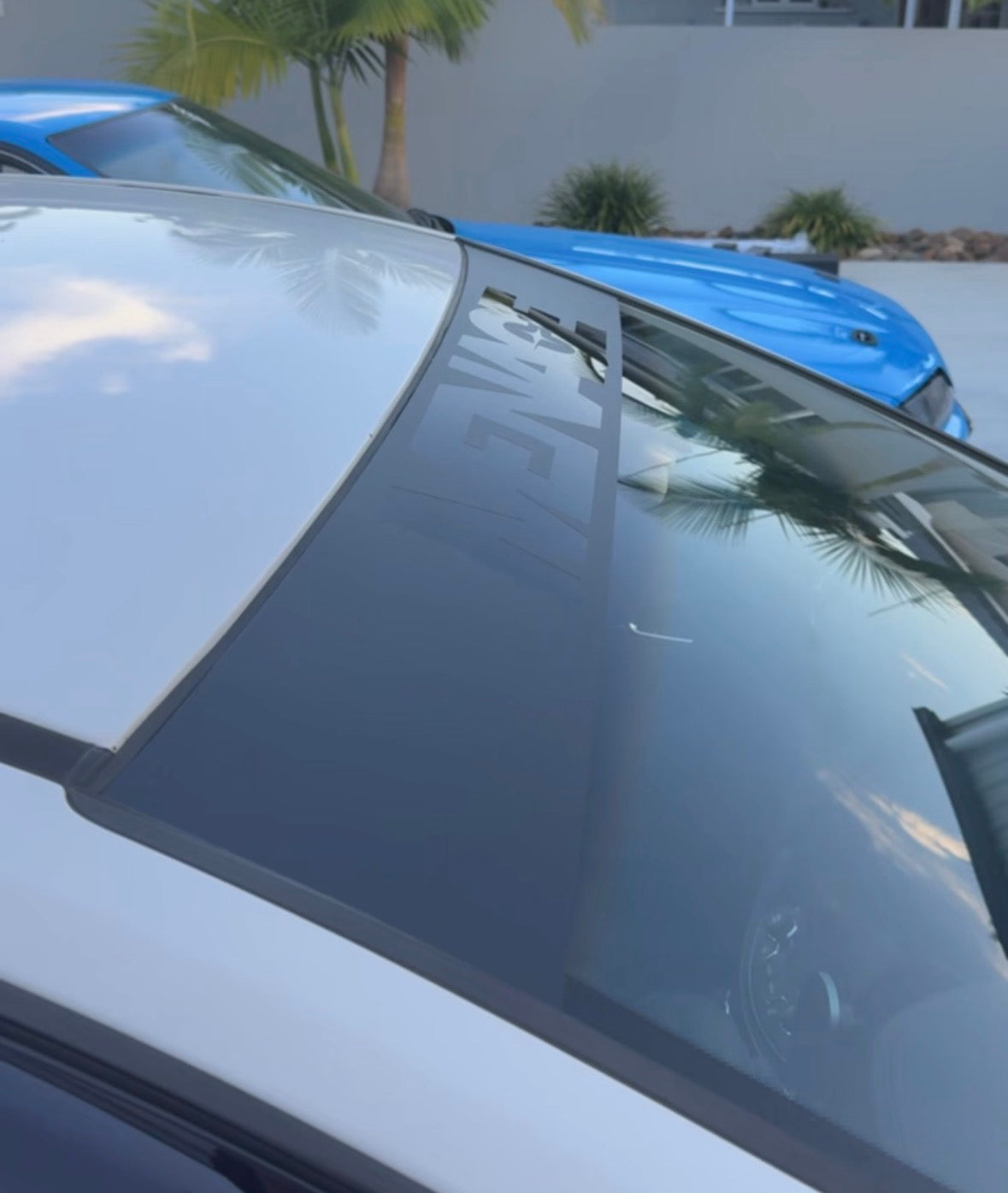 Window Banner - Black with MENACE cut out