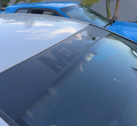 Window Banner - Black with MENACE cut out