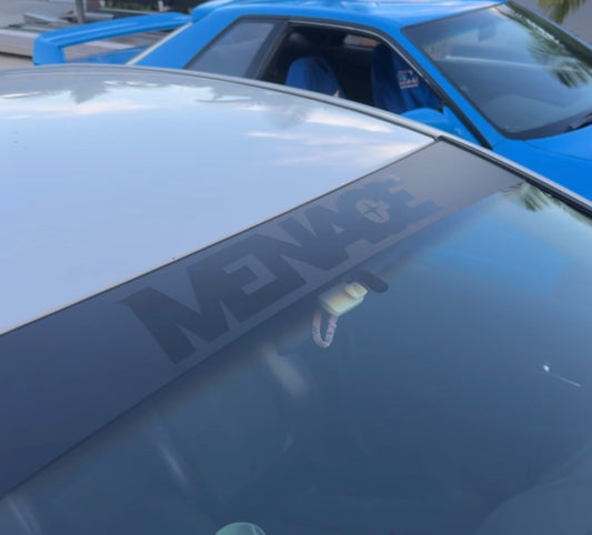 Window Banner - Black with MENACE cut out