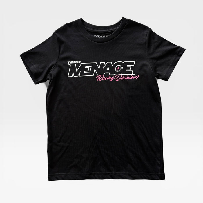 *NEW* Kids Team Menace Racing Division Tee - Black/Pink