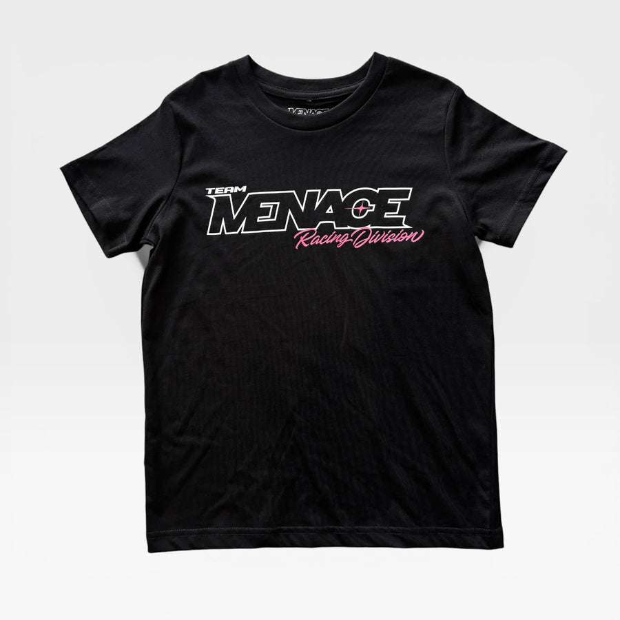*NEW* Kids Team Menace Racing Division Tee - Black/Pink
