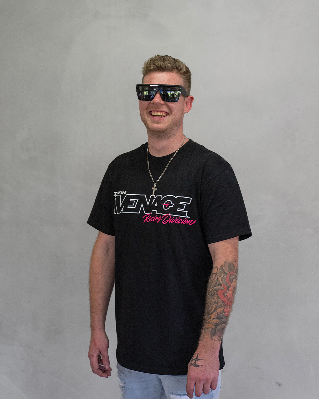 Team Menace Racing Div Classic Tee - Blk/Pink [Men's]