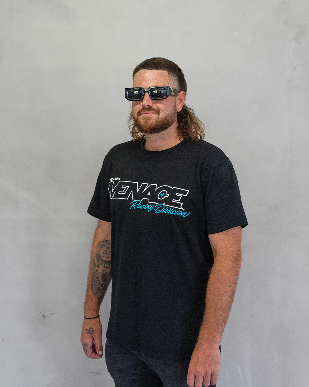Team Menace Racing Div Classic Tee - Blk/Teal [Men's]